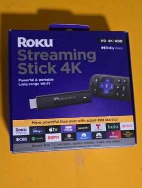 Roku Streaming Stick 4K – Purple Box with Black Stick